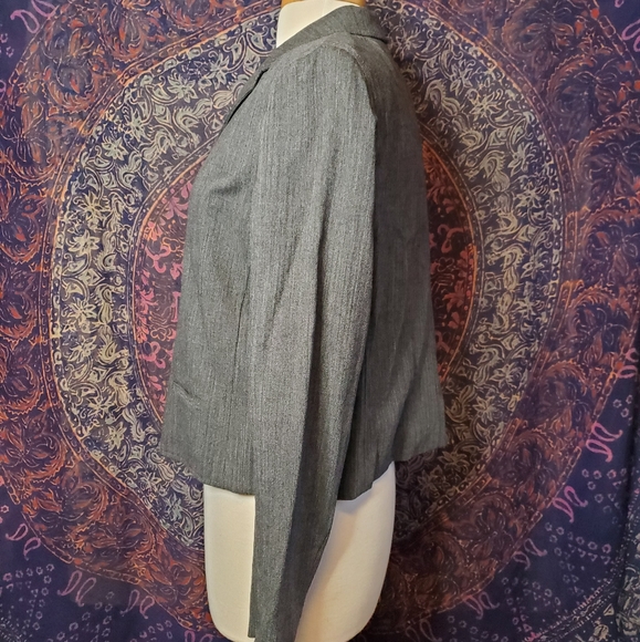 NWT Lauren Ralph Lauren Petite Gray Wool Blend Double Breasted Blazer Womens 14P - Picture 4 of 12